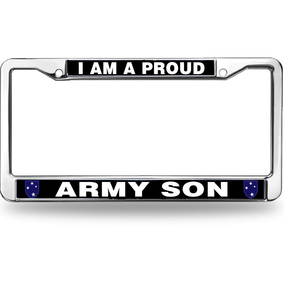 Proud Army Son License Plate Frame US Army Pride Rust-Proof License Plate Frame United States Army License Plate Frame for Veterans