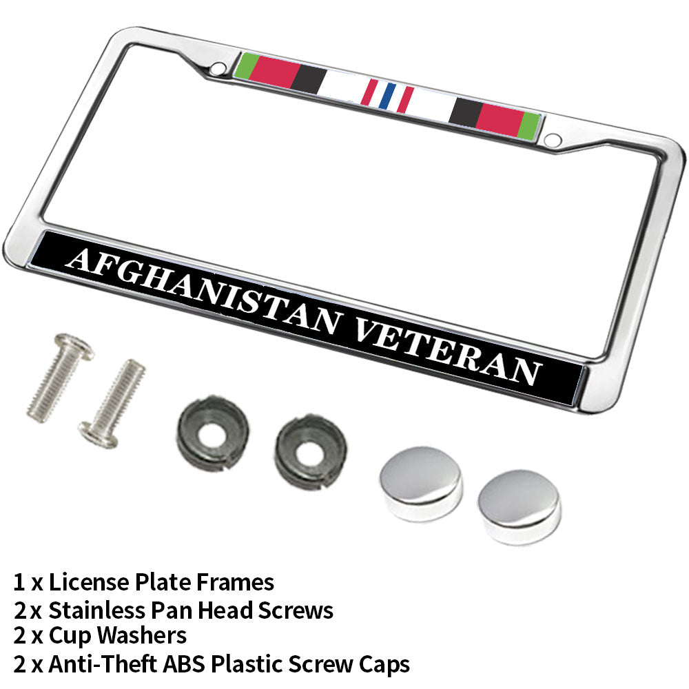 Afghanistan Veteran License Plate Frame US Army Veteran Easy Installation License Plate Frame US Veteran Heroism License Plate Frame for Veterans