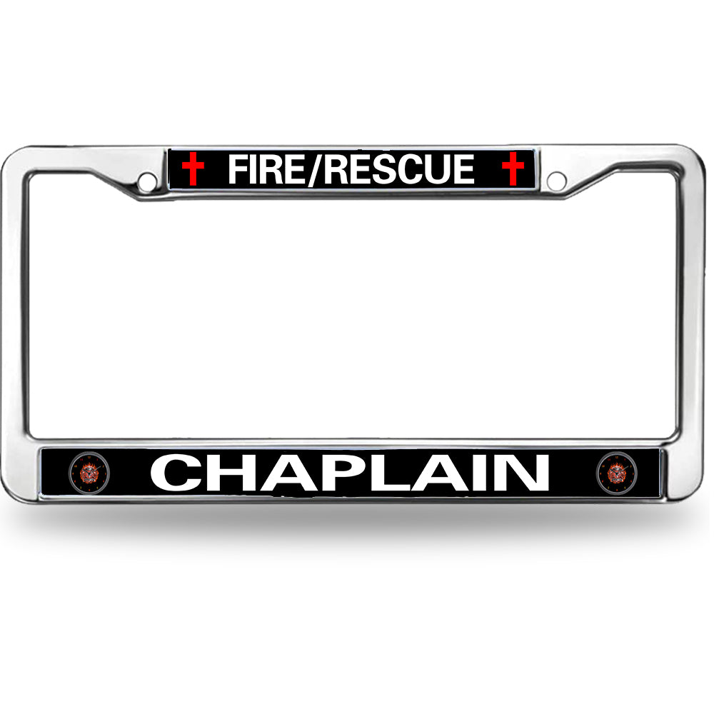 Fire Rescue Chaplain License Plate Frame Slim Firefighter Superhero Durable License Plate Frame Firefighter Gifts License Plate Frame Gifts for Firefighter