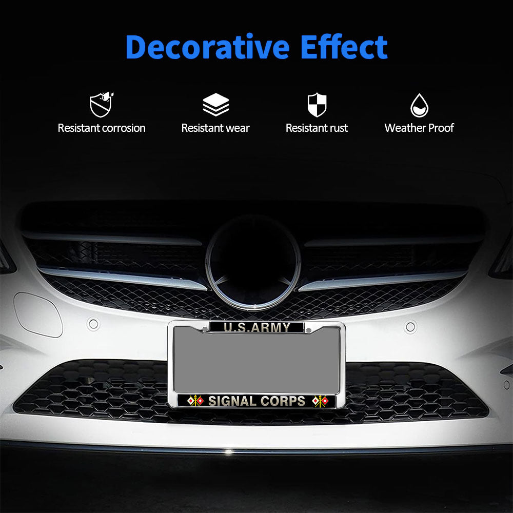 US Army Signal Corps License Plate Frame Slim Signal Corps Pride Slim Design License Plate Frame US Army Pride License Plate Frame for Family members