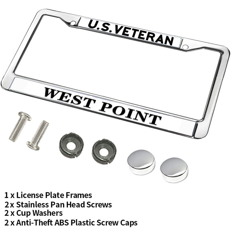 US Army West Point License Plate Frame Military West Point Pride Stylish License Plate Frame US Army Blessing License Plate Frame for Veterans