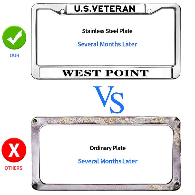 US Army West Point License Plate Frame Military West Point Pride Stylish License Plate Frame US Army Blessing License Plate Frame for Veterans