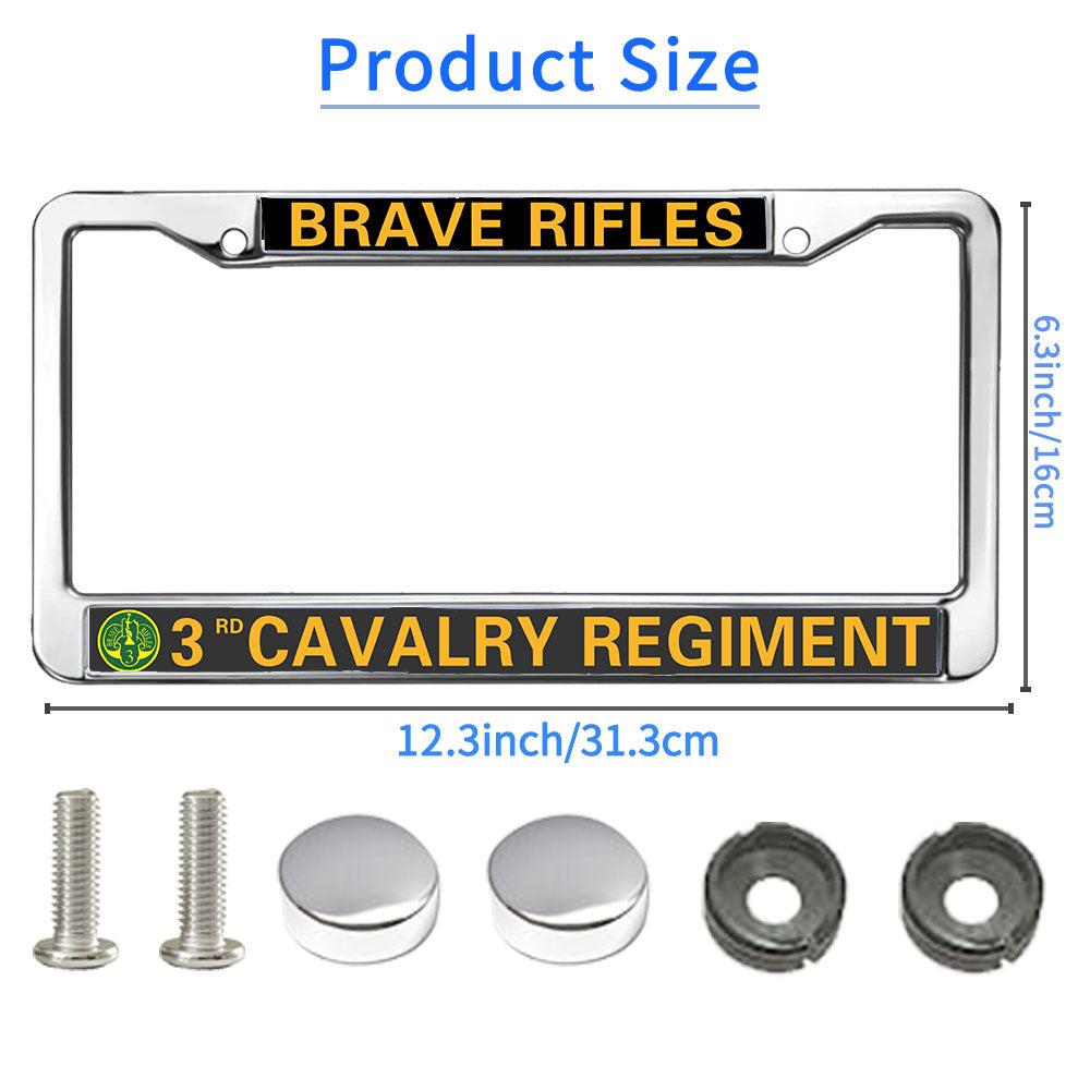 3rd Cavalry Regiment License Plate Frame Patriotic US Army Blessing Anti-theft License Plate Frame Army Cavalry Blessing License Plate Frame for Military