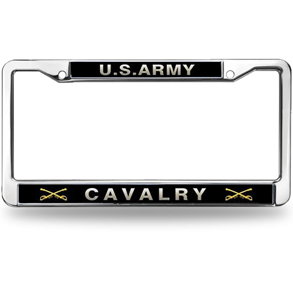 US Army Cavalry License Plate Frame Military US Army Support Scratch-Resistant License Plate Frame US Army Veteran License Plate Frame for Veterans