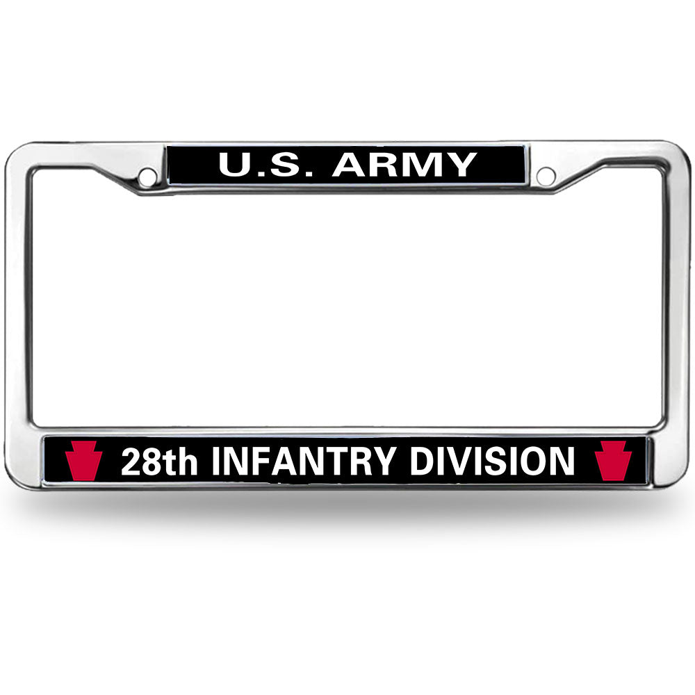 28th Infantry Division License Plate Frame Custom Army Infantry Pride Stylish License Plate Frame Proud US Veteran License Plate Frame for Military