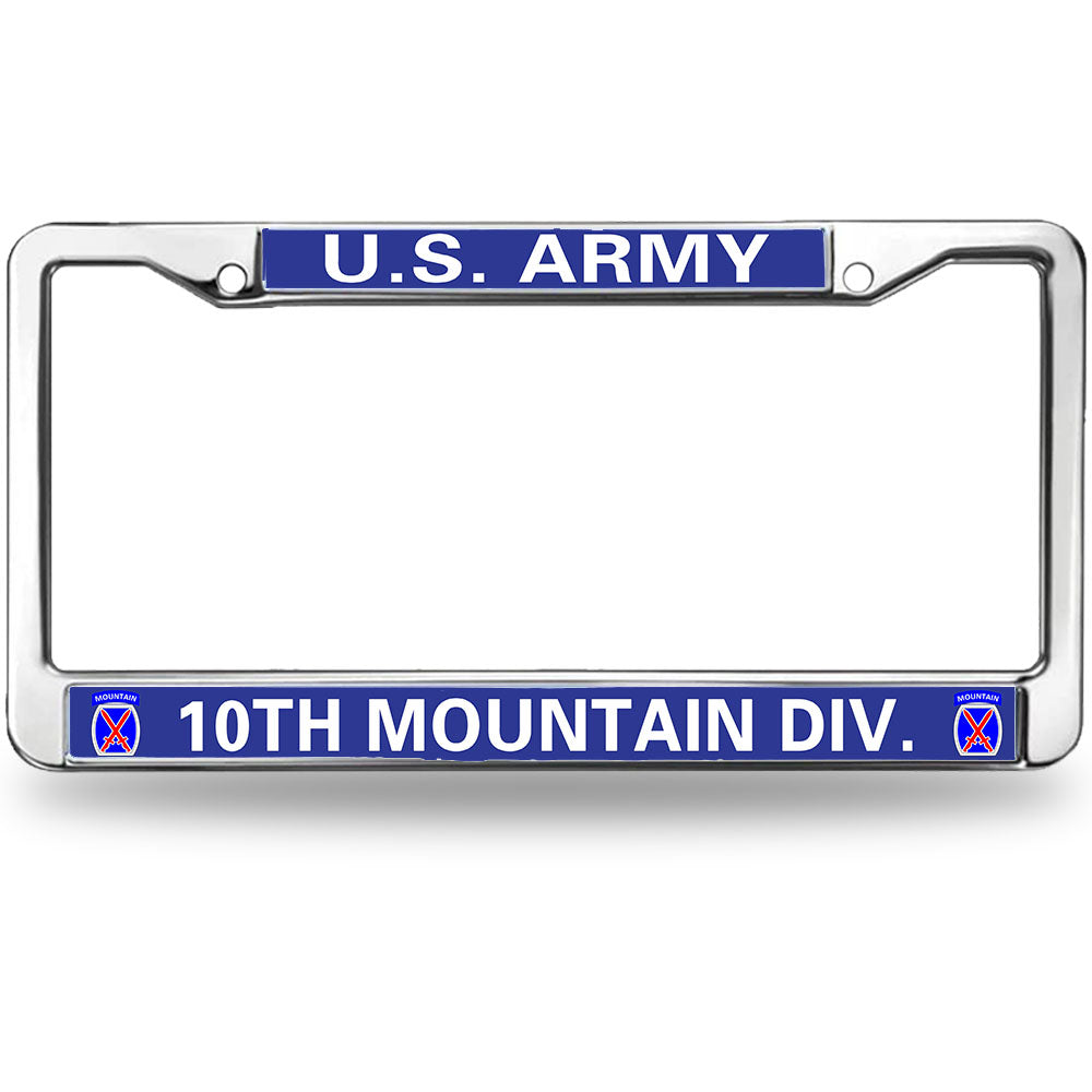 10th Mountain Division License Plate Frame Military US Army Power Durable License Plate Frame Mountain Division Vet License Plate Frame for Veterans