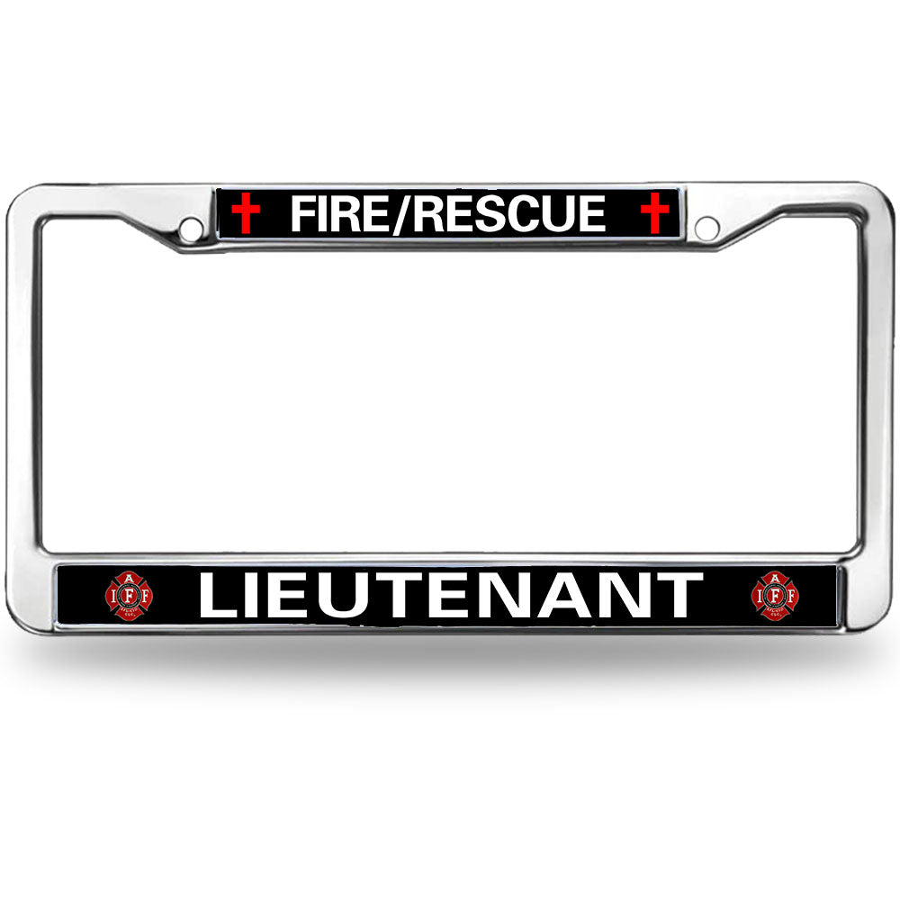 Firefighter Pride License Plate Frame Chrome Fire Rescue Power Anti-theft License Plate Frame Firefighter Gift License Plate Frame for Firefighter