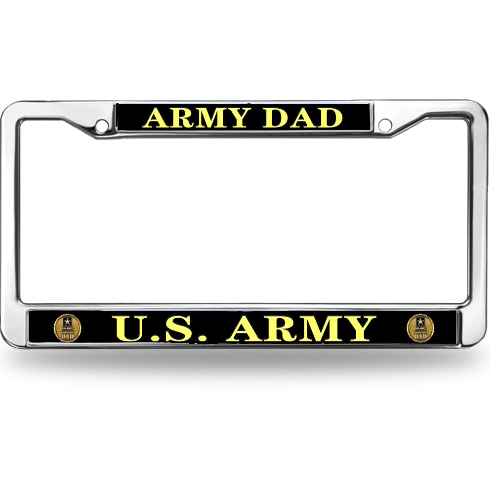 Army Dad Pride License Plate Frame Patriotic US Army US Flag Weather-proof License Plate Frame United States Army License Plate Frame for Veterans