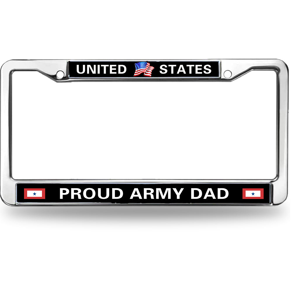 Proud Army Dad License Plate Frame Military US Army Pride Easy Installation License Plate Frame US Army Blessing License Plate Frame for Family members