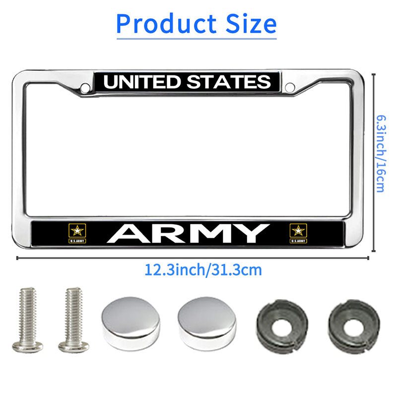 United States Army License Plate Frame for Car Lovers US Veteran Superhero License Plate Frame Custom US Army Pride Rust-Proof License Plate Frame