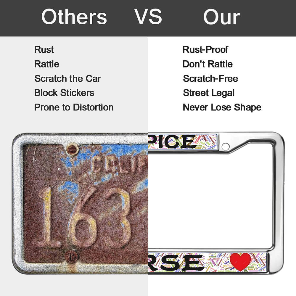 Nurse Hospice license plate frame Nurse license plate frame