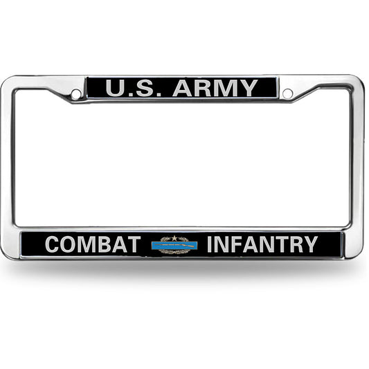 US Army Combat Infantry License Plate Frame Patriotic Infantry Superhero Stylish License Plate Frame US Army Blessing License Plate Frame for Family members