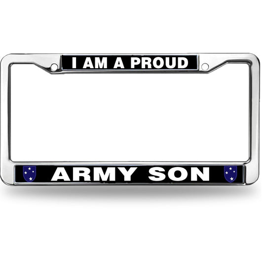 Proud Army Son License Plate Frame US Army Pride Rust-Proof License Plate Frame United States Army License Plate Frame for Veterans