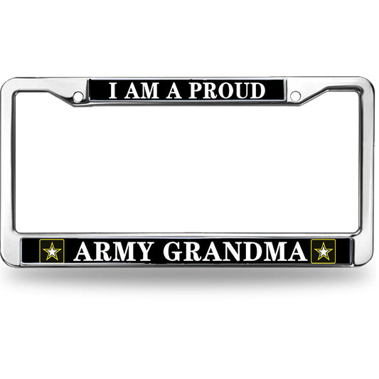 Proud Army Grandma License Plate Frame Custom US Army Support Fade-resistant License Plate Frame Proud US Army Veteran License Plate Frame for Military