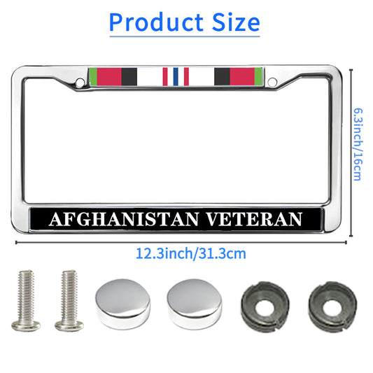 Afghanistan Veteran License Plate Frame US Army Veteran Easy Installation License Plate Frame US Veteran Heroism License Plate Frame for Veterans