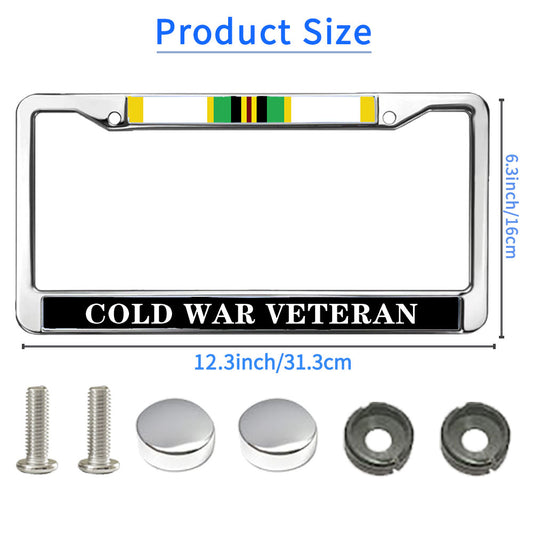 Veteran License Plate Frame Metal Proud US Army Veteran Anti-theft License Plate Frame for Patriotic People