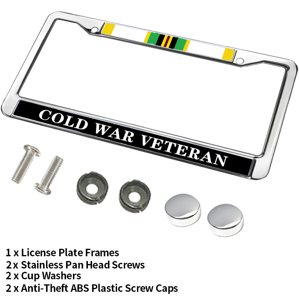 Veteran License Plate Frame Metal Proud US Army Veteran Anti-theft License Plate Frame for Patriotic People