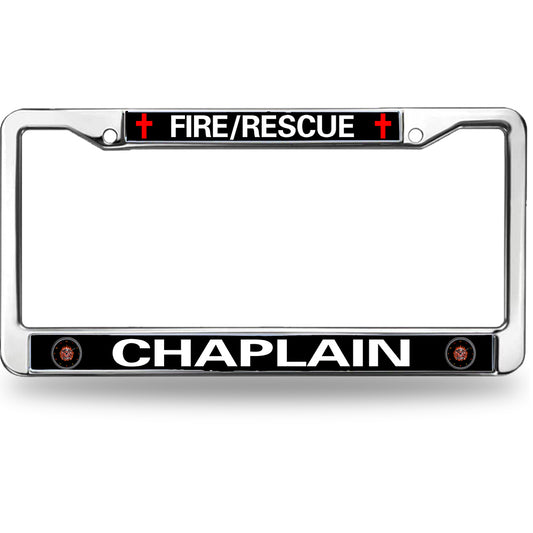 Fire Rescue Chaplain License Plate Frame Slim Firefighter Superhero Durable License Plate Frame Firefighter Gifts License Plate Frame Gifts for Firefighter