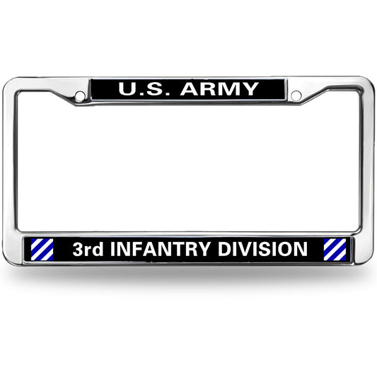 US Army 3rd Infantry License Plate Frame Slim 3rd Infantry Division Weather-proof License Plate Frame US Army Superhero License Plate Frame for Family members