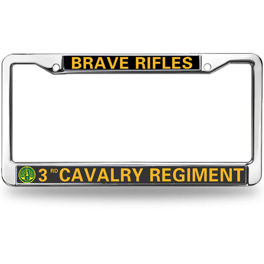 3rd Cavalry Regiment License Plate Frame Patriotic US Army Blessing Anti-theft License Plate Frame Army Cavalry Blessing License Plate Frame for Military