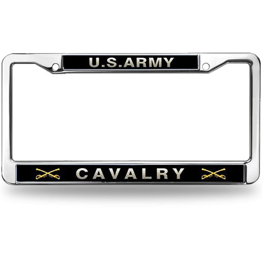 US Army Cavalry License Plate Frame Military US Army Support Scratch-Resistant License Plate Frame US Army Veteran License Plate Frame for Veterans