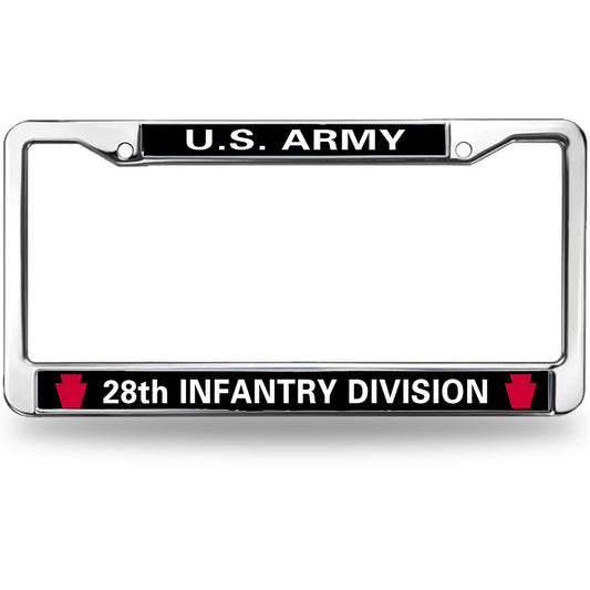 28th Infantry Division License Plate Frame Custom Army Infantry Pride Stylish License Plate Frame Proud US Veteran License Plate Frame for Military