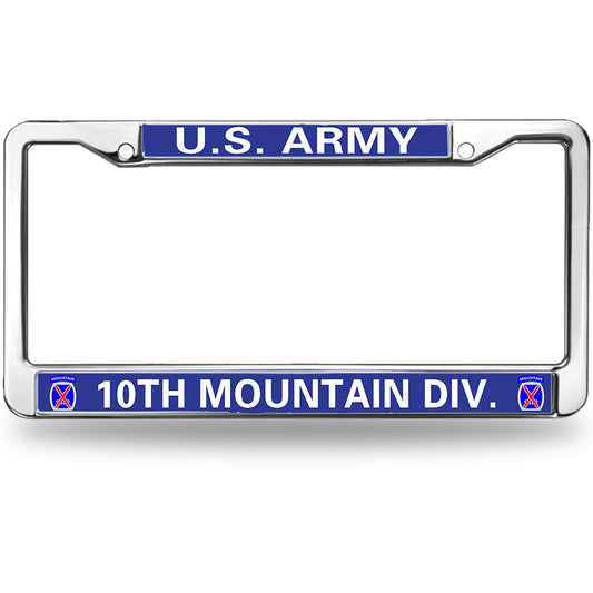 10th Mountain Division License Plate Frame Military US Army Power Durable License Plate Frame Mountain Division Vet License Plate Frame for Veterans