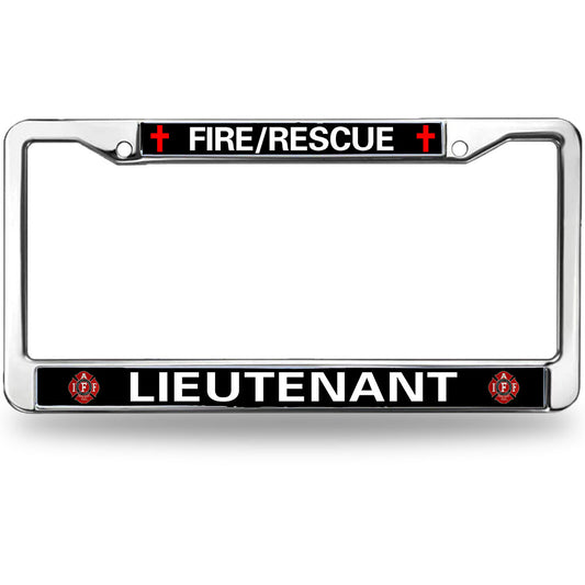 Firefighter Pride License Plate Frame Chrome Fire Rescue Power Anti-theft License Plate Frame Firefighter Gift License Plate Frame for Firefighter