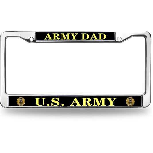 Army Dad Pride License Plate Frame Patriotic US Army US Flag Weather-proof License Plate Frame United States Army License Plate Frame for Veterans