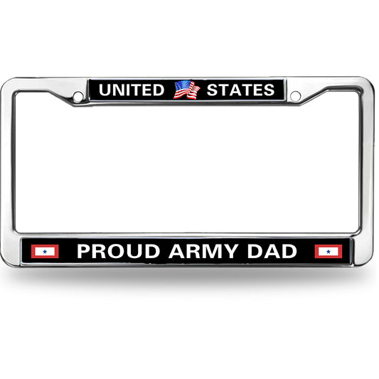 Proud Army Dad License Plate Frame Military US Army Pride Easy Installation License Plate Frame US Army Blessing License Plate Frame for Family members
