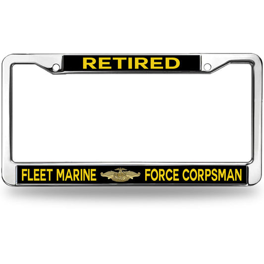 Retired Army Man License Plate Frame for Christmas Gift USA Army Pride License Plate Frame Chrome United States Army Weather-proof License Plate Frame with Chrome Mounting Set